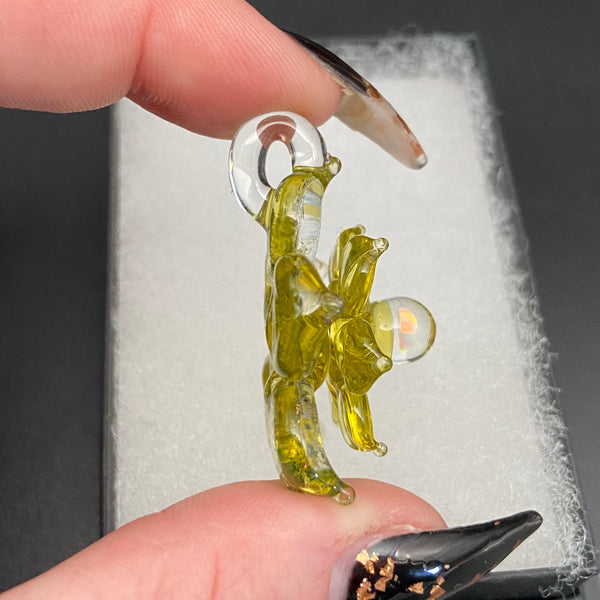 Sparkle Spinner Flower Pendant - UV Citrine & Gold