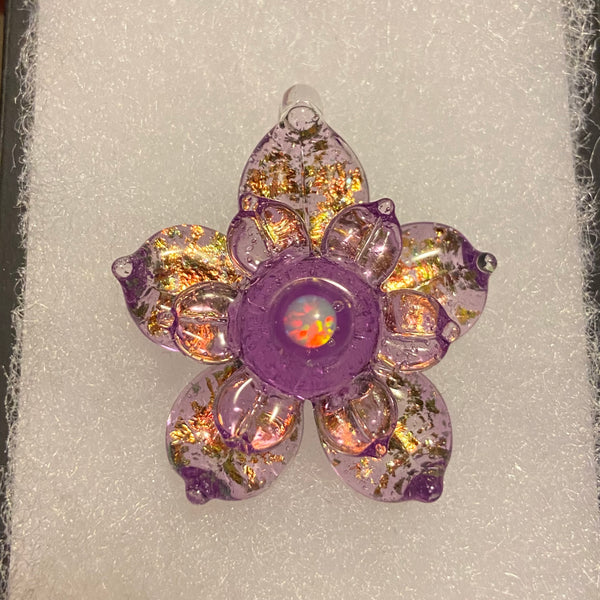 Sparkle Spinner Flower Pendant - CFL Parallax & Gold