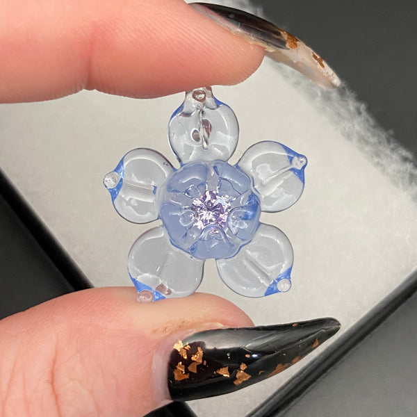 Small Crystal Flower - Blue Ether and Lavender