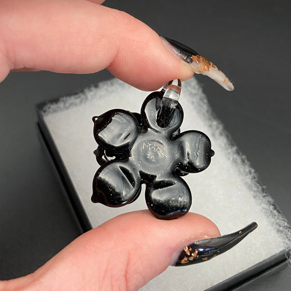 Small Spinner Flower Pendant - Black Galaxy