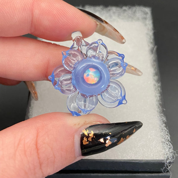 Mini Spinner Flower Pendant - Blue Ether