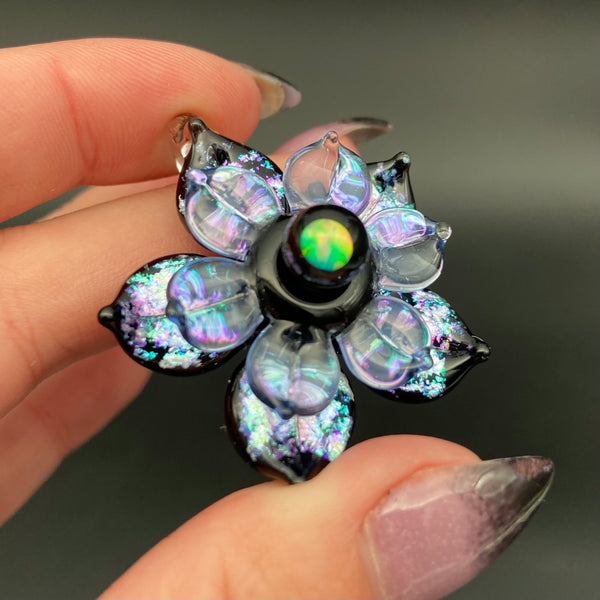 Bubbles • Black and Blue Sparkly Spinner