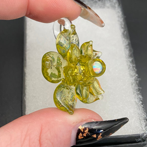 Sparkle Spinner Flower Pendant - UV Citrine & Gold