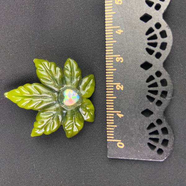 Luvweed Pendant - Green Sparkle heart opal