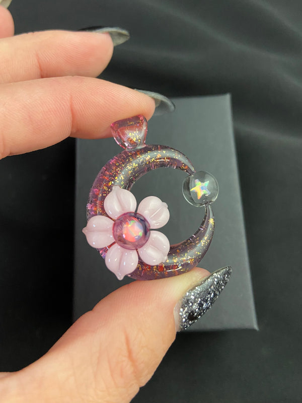 Sparkle Moonflora in Gold Ruby / Gold / Pink