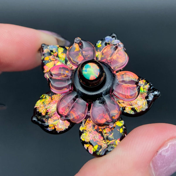 Blossom • Black and Gold Ruby Sparkly Spinner