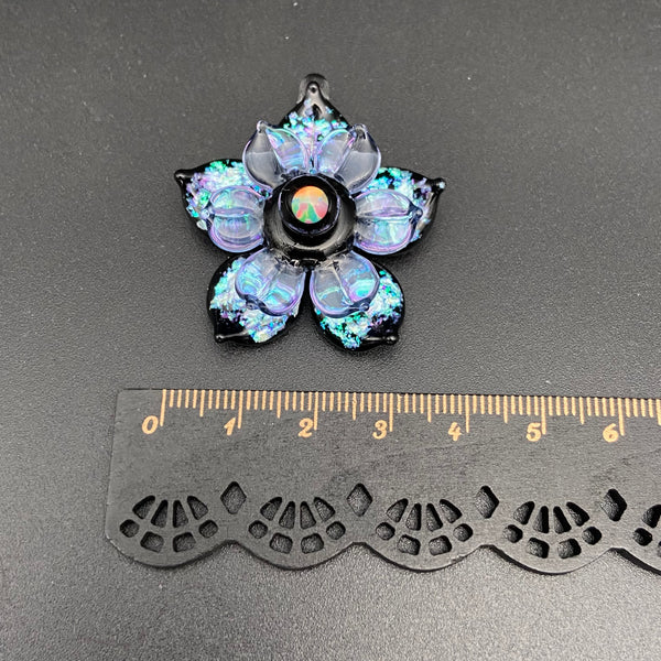 Bubbles • Black and Blue Sparkly Spinner